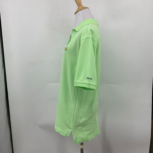 Master Collection Polo Shirt Womens M Medium Key Lime Chest Logo High Low Hem - Picture 4 of 10